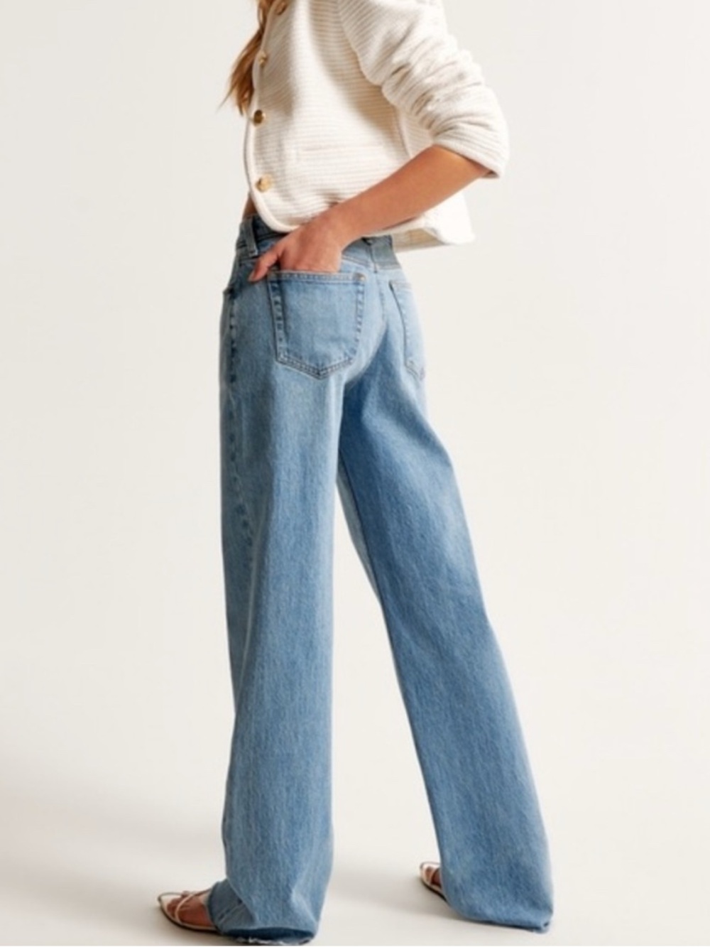 Abercrombie & Fitch The Baggy Short Low Rise Jeans Size 25 - Picture 2 of 6